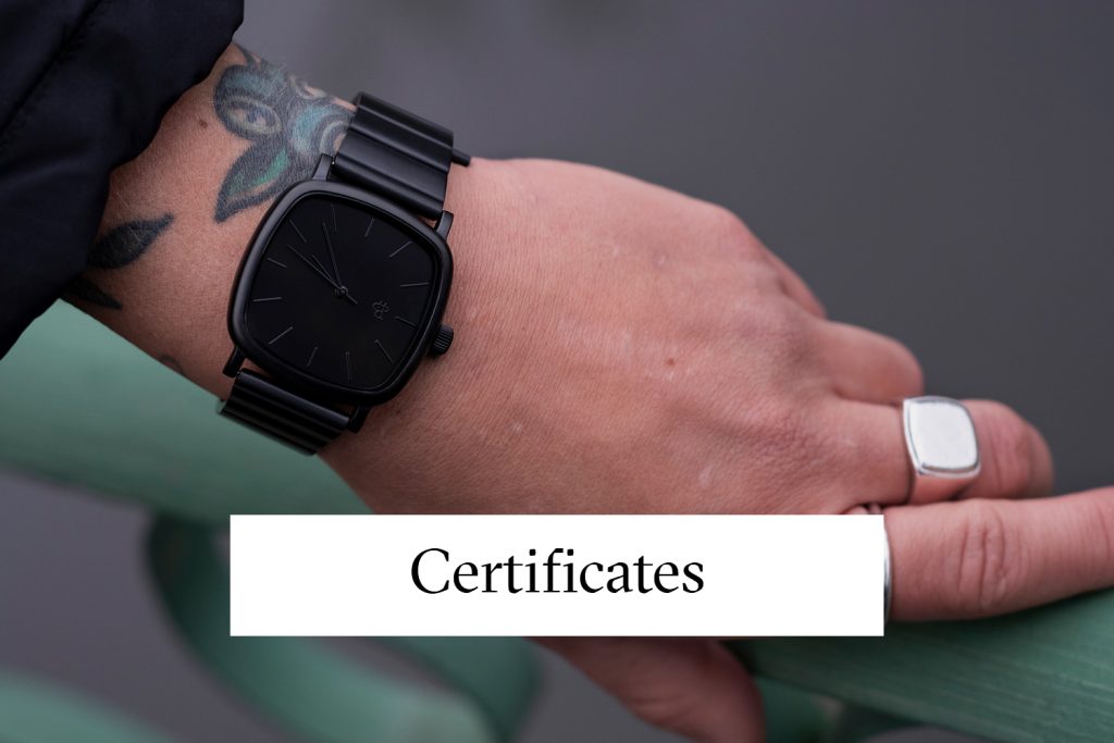 Certificates